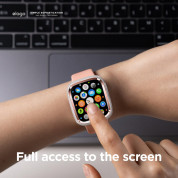 Elago Duo Apple Watch Case - силиконов (TPU) кейс с две сменяеми поликарбонатни части за Apple Watch 7 41мм, Apple Watch 8 41мм (прозрачен-мат и розово злато) 3