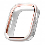 Elago Duo Apple Watch Case - силиконов (TPU) кейс с две сменяеми поликарбонатни части за Apple Watch 7 41мм, Apple Watch 8 41мм (прозрачен-мат и розово злато) 1