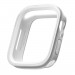Elago Duo Apple Watch Case - силиконов (TPU) кейс с две сменяеми поликарбонатни части за Apple Watch 7 41мм, Apple Watch 8 41мм (прозрачен-мат и бял) 2