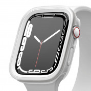 Elago Duo Apple Watch Case - силиконов (TPU) кейс с две сменяеми поликарбонатни части за Apple Watch 7 41мм, Apple Watch 8 41мм (прозрачен-мат и бял)