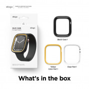 Elago Duo Apple Watch Case - силиконов (TPU) кейс с две сменяеми поликарбонатни части за Apple Watch 7 45мм, Apple Watch 8 45мм (черен и жълт) 4
