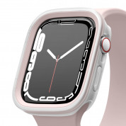 Elago Duo Apple Watch Case - силиконов (TPU) кейс с две сменяеми поликарбонатни части за Apple Watch 7 45мм, Apple Watch 8 45мм (прозрачен-мат и розов)