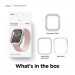 Elago Duo Apple Watch Case - силиконов (TPU) кейс с две сменяеми поликарбонатни части за Apple Watch 7 45мм, Apple Watch 8 45мм (прозрачен-мат и розов) 5
