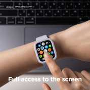 Elago Duo Apple Watch Case - силиконов (TPU) кейс с две сменяеми поликарбонатни части за Apple Watch 7 45мм, Apple Watch 8 45мм (прозрачен-мат и лилав) 3
