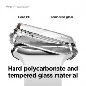 Elago Clear Shield Case - качествен твърд кейс с вграден стъклен протектор за дисплея на Apple Watch 8 41мм, Apple Watch 7 41мм (матиран) 2
