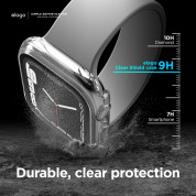 Elago Clear Shield Case - качествен твърд кейс с вграден стъклен протектор за дисплея на Apple Watch 8 41мм, Apple Watch 7 41мм (сив) 1