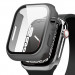 Elago Clear Shield Case - качествен твърд кейс с вграден стъклен протектор за дисплея на Apple Watch 8 45мм, Apple Watch 7 45мм (сив) 1