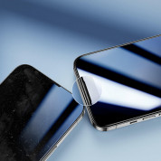 Joyroom Knight 2.5D TG Tempered Glass Full Screen JR-H04 - калено стъклено защитно покритие за дисплея на iPhone 14 Pro Max (черен-прозрачен) 3
