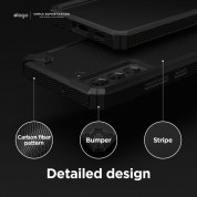 Elago Armor Case - удароустойчив силиконов (TPU) калъф за Samsung Galaxy S22 (черен) 2
