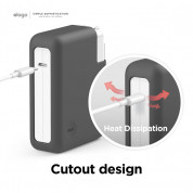 Elago MacBook Charger Cover - силиконов калъф за MagSafe 140W USB-C Power Adapter за MacBook Pro 16 M1 (2021), MacBook Pro 16 M2 (2023) (тъмносив) 2