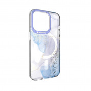 SwitchEasy Artist M Veil Case With MagSafe - дизайнерски хибриден удароустойчив кейс с MagSafe за iPhone 14 Pro (син-прозрачен)  2