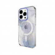 SwitchEasy Artist M Veil Case With MagSafe - дизайнерски хибриден удароустойчив кейс с MagSafe за iPhone 14 Pro (син-прозрачен)  1