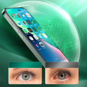 Joyroom Knight Green Tempered Glass with Anti Blue Light (JR-G01) - калено стъклено защитно покритие със защитен филтър за дисплея на iPhone 14 (черен-прозрачен) 3