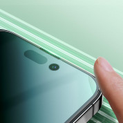 Joyroom Knight Green Tempered Glass with Anti Blue Light (JR-G01) - калено стъклено защитно покритие със защитен филтър за дисплея на iPhone 14 (черен-прозрачен) 5