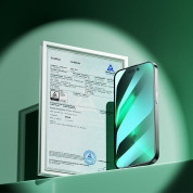 Joyroom Knight Green Tempered Glass with Anti Blue Light (JR-G01) - калено стъклено защитно покритие със защитен филтър за дисплея на iPhone 14 (черен-прозрачен) 1