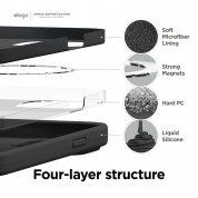 Elago Soft Silicone MagSafe Case - силиконов (TPU) калъф с MagSafe за iPhone 13 (черен) 3