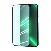 Joyroom Knight Green Tempered Glass with Anti Blue Light (JR-G04) - калено стъклено защитно покритие със защитен филтър за дисплея на iPhone 14 Pro Max (черен-прозрачен)