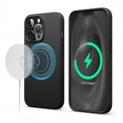 Elago Soft Silicone MagSafe Case - силиконов (TPU) калъф с MagSafe за iPhone 13 Pro (черен)