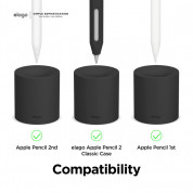 Elago Apple Pencil Silicone Stand - силиконова поставка за Apple Pencil и други стилуси (черен) 1