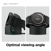 Elago GWT2 Watch Stand - силиконова поставка за Samsung Galaxy Watch 4, 3, Active (40-46мм) (черен) 6