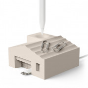 Elago Apple Pencil Silicone Home Stand - силиконова поставка за Apple Pencil и други стилуси (бежов)
