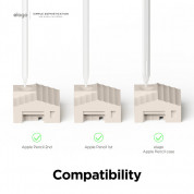 Elago Apple Pencil Silicone Home Stand - силиконова поставка за Apple Pencil и други стилуси (бежов) 1