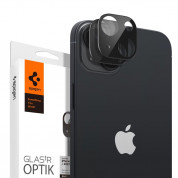 Spigen Optik Pro tR Ez Fit Lens Protector - комплект 2 броя предпазни стъклени лещи за камерата на iPhone 14, iPhone 14 Plus (черен)