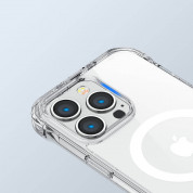 Joyroom Magnetic Defender Series Magsafe Case - хибриден удароустойчив кейс с вградена поставка за iPhone 14 Pro (прозрачен) 8