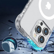 Joyroom Magnetic Defender Series Magsafe Case - хибриден удароустойчив кейс с вградена поставка за iPhone 14 Pro (прозрачен) 1