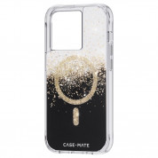 CaseMate Karat Onyx MagSafe Case - дизайнерски удароустойчив кейс със златни нишки и MagSafe за iPhone 14 Pro (прозрачен)