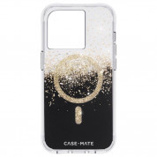 CaseMate Karat Onyx MagSafe Case - дизайнерски удароустойчив кейс със златни нишки и MagSafe за iPhone 14 Pro (прозрачен) 1