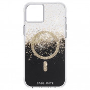 CaseMate Karat Onyx MagSafe Case - дизайнерски удароустойчив кейс със златни нишки и MagSafe за iPhone 14 Plus (прозрачен) 1
