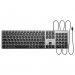 Macally Full Size Wired USB-C Keyboard 108 Key UK - USB-C клавиатура оптимизирана за MacBook (тъмносив) 2