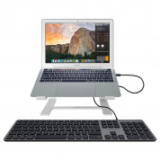 Macally Full Size Wired USB-C Keyboard 108 Key UK - USB-C клавиатура оптимизирана за MacBook (тъмносив) 7