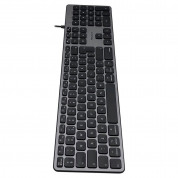 Macally Full Size Wired USB-C Keyboard 108 Key UK - USB-C клавиатура оптимизирана за MacBook (тъмносив) 3