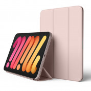 Elago Smart Folio Case - магнитен полиуретанов кейс с поставка за iPad mini 6 (2021) (розов)