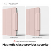 Elago Smart Folio Clasp Case - магнитен полиуретанов кейс с поставка за iPad mini 6 (2021) (розов) 5