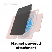Elago Smart Folio Clasp Case - магнитен полиуретанов кейс с поставка за iPad mini 6 (2021) (розов) 2