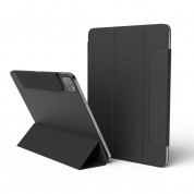 Elago Smart Folio Clasp Case - магнитен полиуретанов кейс с поставка за iPad Pro 12.9 M1 (2021), iPad Pro 12.9 (2020) (черен) 1