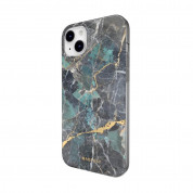 Mageasy Marble Case - дизайнерски хибриден удароустойчив кейс за iPhone 14 Plus (син)  2