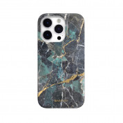 Mageasy Marble Case for iPhone 14 Pro (emerald blue)