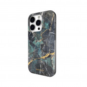 Mageasy Marble Case for iPhone 14 Pro (emerald blue) 1