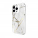 Mageasy Marble Case - дизайнерски хибриден удароустойчив кейс за iPhone 14 Pro Max (бял)  2