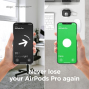 Elago AirPods Pro Snapshot Silicone Case - силиконов калъф (с място за AirTag) с карабинер за Apple AirPods Pro (черен) 1