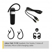 Jabra Talk 15 SE Bluetooth Headset - безжична Bluetooth слушалка за мобилни устройства (черен) 9