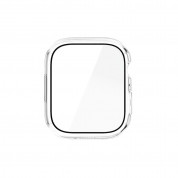 Switcheasy Nude Tempered Glass Hybrid Case - качествен твърд кейс с вграден стъклен протектор за дисплея на Apple Watch 8 41мм, Apple Watch 7 41мм (прозрачен) 3