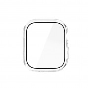 Switcheasy Nude Tempered Glass Hybrid Case - качествен твърд кейс с вграден стъклен протектор за дисплея на Apple Watch 8 45мм, Apple Watch 7 45мм (прозрачен) 3