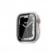 Switcheasy Nude Tempered Glass Hybrid Case - качествен твърд кейс с вграден стъклен протектор за дисплея на Apple Watch 8 45мм, Apple Watch 7 45мм (прозрачен) 3