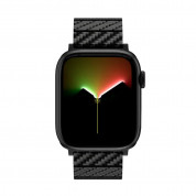 Mageasy Carbon Fiber Watch Band - карбонова каишка за Apple Watch 42мм, 44мм, 45мм, Ultra 49мм (черен) 2