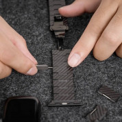 Mageasy Carbon Fiber Watch Band - карбонова каишка за Apple Watch 42мм, 44мм, 45мм, Ultra 49мм (черен) 9
